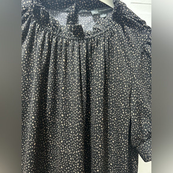 Adrianna Papell Black and Cream Blouse Elegant Top - Picture 14 of 16